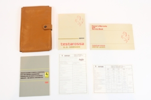 1986 Ferrari Testarossa Owner’s Manual Handbook Pouch Set US Version #63378