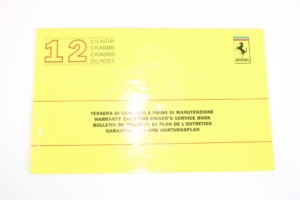 1991 Ferrari Testarossa Warranty Service Book Manual US Spec #89266