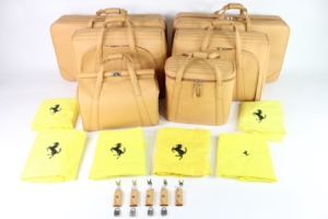 1996-2006 Ferrari 550 575 6-Piece Schedoni Leather Tan Luggage Set