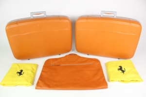 1999-2005 Ferrari 360 NOS Complete 3-Piece Tan Schedoni Luggage Set