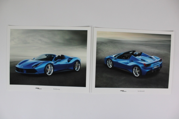 2016-2020 Ferrari 488 Spider Press Pack Lithographic Drawing Sales