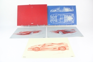 1995-97 Ferrari F50 Lithograph Print Set Handbook Pouch