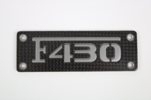 2008-09 Ferrari 430 Scuderia Carbon Fibre Dash Badge Emblem
