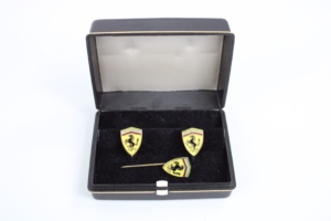 1960’s Ferrari OMEA Milano Cufflinks & Tie Pin Set