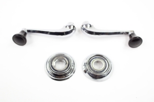 1960-64 Ferrari 250 Chrome Interior Window Winder Crank Handle Pair