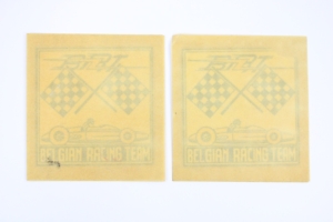 1960-68 Ferrari Scuderia Small Shield Wing Fender Decal Sticker Pair 250 275 330