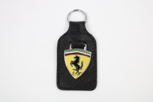 1950-64 Ferrari Ragni Leather Enamel Keyring Key Fob 166 212 250