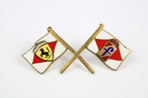 1960-68 NOS Ferrari Trunk Boot Flag Badge Emblem 250 275 330