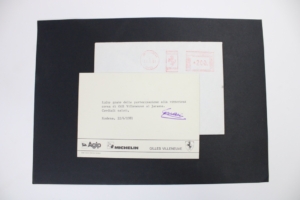 1981 Ferrari Gilles Villeneuve Driver Postcard Enzo Signed