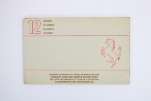 1985-89 Ferrari 412 Warranty Card Service Book Manual #62939