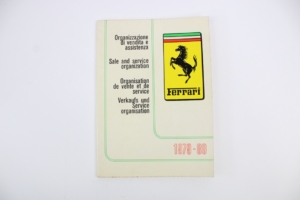 Ferrari 1979-80 Dealer Directory “Servizi Vendita E Assistenza” 365 308 512