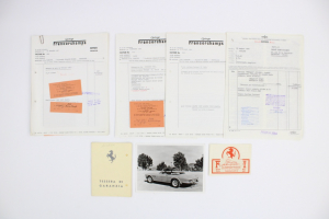 1966 Ferrari 275 GTS Tessera di Garanzia Warranty Card & Sales Invoices #07907