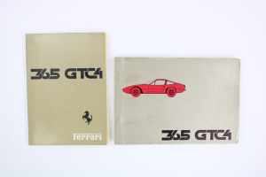 1971-72 Ferrari 365 GTC/4 Owner’s and Parts Manual Handbook Set