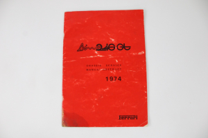 1974 Ferrari 246 Dino GT GTS Chassis Service Abstract Manual Handbook