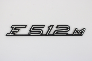1994-96 Ferrari 512M OEM Rear Grille Badge Script Emblem