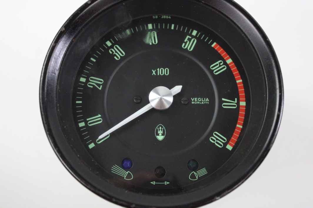 82 R65 Speedometer 1969-82 Maserati Bora Indy Khamsin Veglia Borletti Rev Counter ...