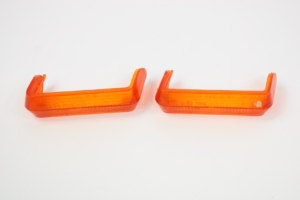 1966-68 Ferrari 330 GTC Carello Front Turn Signal Indicator Lense Pair 18534716