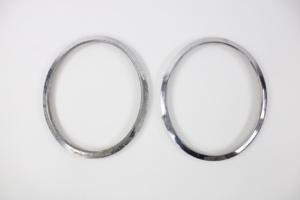 1966-73 Lamborghini Miura Chrome Headlight Bezel Pair