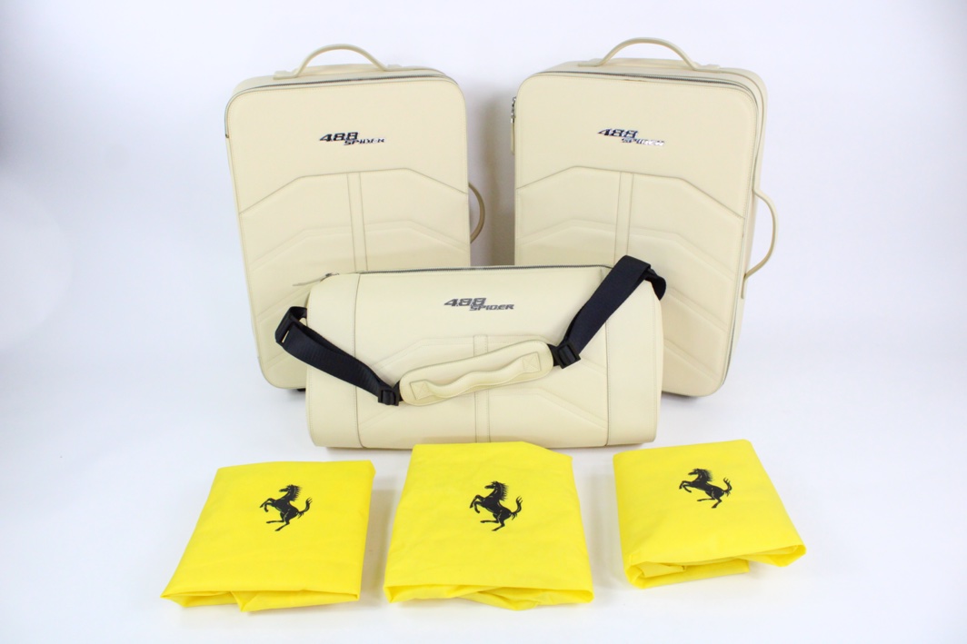 2015-2020 Ferrari 488 Spider Complete 3-Piece Schedoni Luggage Set