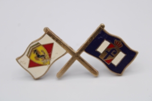 1959-63 Ferrari 250 GTE OEM Boot Trunk Flag Badge Emblem Pininfarina