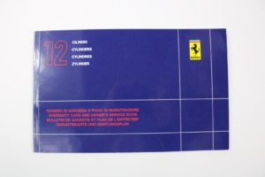 1986 Ferrari 12 Cylinder Testarossa TR BLANK Unstamped Warranty Card Manual Handbook