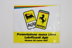 1987 Ferrari AGIP Lubrication Sticker Decal 328 F40 Mondial