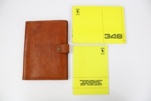 1989-95 Ferrari 348 Complete Schedoni Pouch and Ownerās Manual Handbook Set
