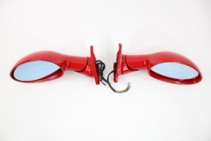 2002-06 Ferrari 575 OEM Exterior Side Wing Rear View Mirror Pair Assembly Red