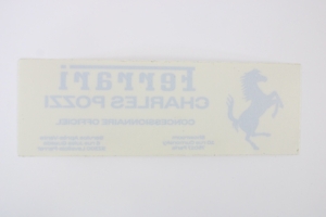 1969-2023 Ferrari Charles Pozzi Paris Window Windscreen Sticker Decal 250 275 330 Dino 308 355 458