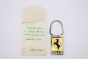 1976-89 Ferrari A.E. Lorioli Milano Keyring Key Fob with Packet 308 328 400 512BB Mondial