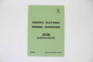 1983-85 Ferrari 308 QV Quattrovalvole Wiring Diagrams Manual Handbook