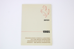 1985 Ferrari Dealer Directory 308 QV 288 GTO Mondial Testarossa