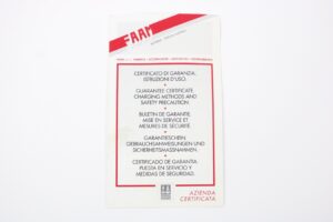 1960-68 Faam Battery Guarantee Card Manual Ferrari 250 275 330