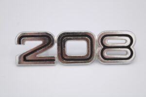1980-85 Ferrari 208 OEM Chrome Rear Grille Badge Script Emblem