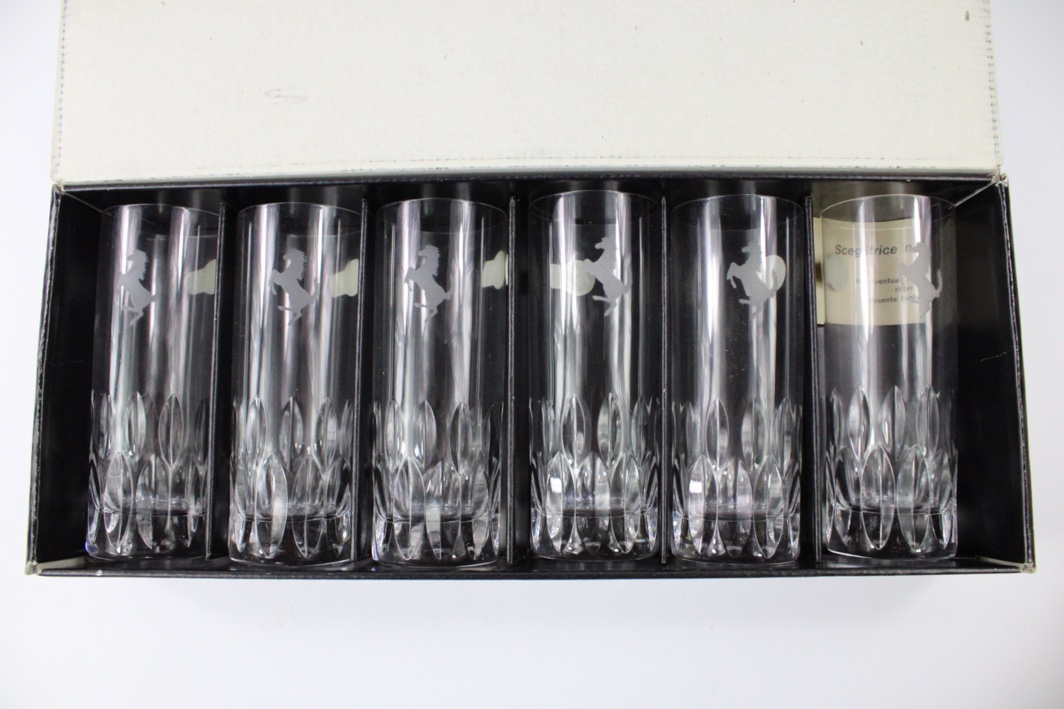 1987 Ferrari RCR Crystal Rock 6-Piece Cut Glass Tumbler Set - Classic ...