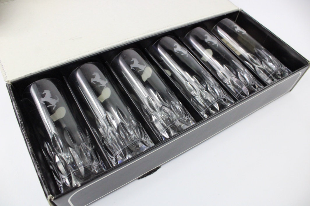 1987 Ferrari RCR Crystal Rock 6-Piece Cut Glass Tumbler Set - Classic ...