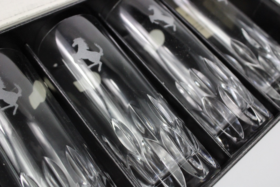 1987 Ferrari RCR Crystal Rock 6-Piece Cut Glass Tumbler Set - Classic ...