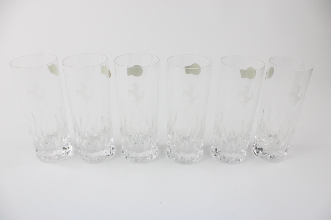 1987 Ferrari RCR Crystal Rock 6-Piece Cut Glass Tumbler Set - Classic ...