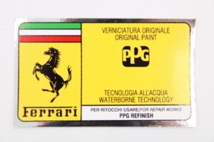 1990-2023 OEM Ferrari PPG Paint Color Colour Sticker Decal Refinish Color