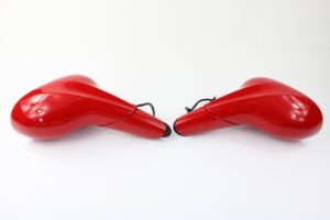2008-2017 Ferrari California Exterior Side Wing Rear View Mirror Assembly Pair Red 69877410 81613910