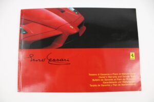2002-04 Ferrari Enzo Tessera di Garanzia Warranty Card BLANK Manual Handbook