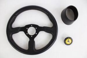 1995-97 Ferrari F50 MOMO Steering Wheel Complete Assembly with Horn Button and Leather Boss Surround