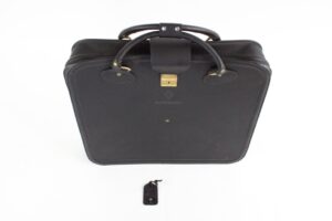 1984-91 Ferrari Testarossa Schedoni Black Leather Luggage Bag Suitcase