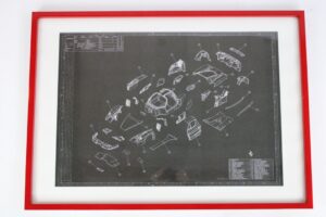 2002-04 Ferrari Enzo Framed Chassis Lithograph Print