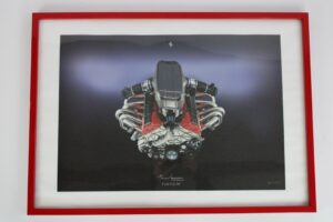 2002-04 Ferrari Enzo Framed Engine Lithograph Print