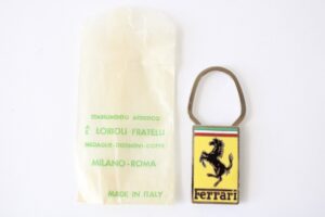 1976-89 Ferrari A.E. Lorioli Milano Keyring Key Fob with Packet 308 328 400 512BB Mondial