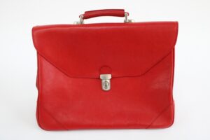 1990’s Ferrari Schedoni Red Leather Shoulder Bag Briefcase 308 F355 Dino