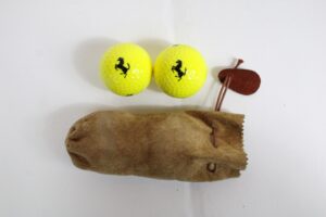 1980–90 Ferrari Golf Ball Set in Schedoni Bag