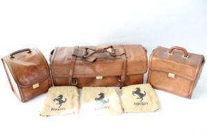 1982-85 Ferrari 208 Turbo Complete 3-Piece Schedoni Leather Luggage Set