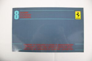 1983 Ferrari 8 Cylinder 308 Mondial BLANK Unstamped Warranty Card Manual Book